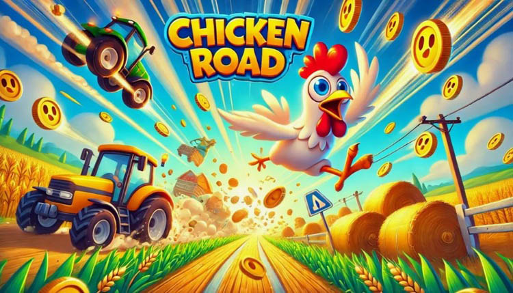 Chicken Road grafika kreskówkowa