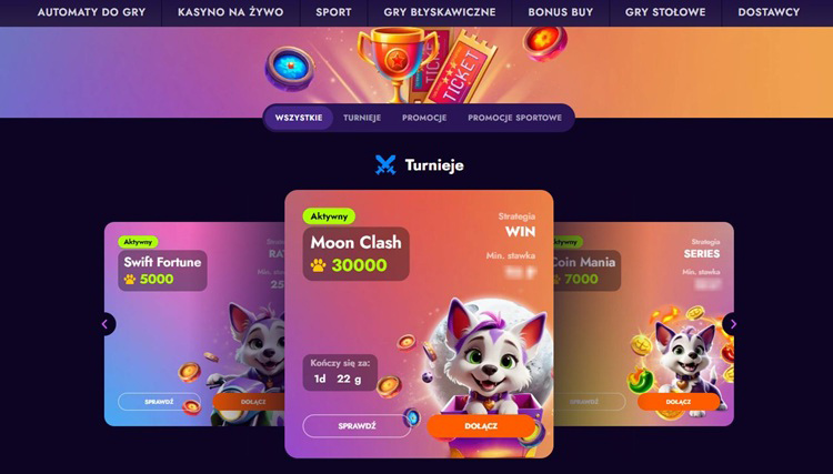 Okno czatu na żywo w Irwin Casino