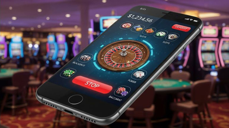 Ekran iPhone'a z uruchomioną grą w ruletkę na żywo z krupierem