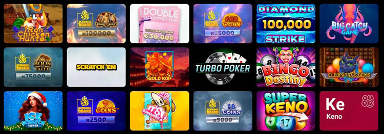 Smartfon z uruchomioną grą Keno online w widoku poziomym