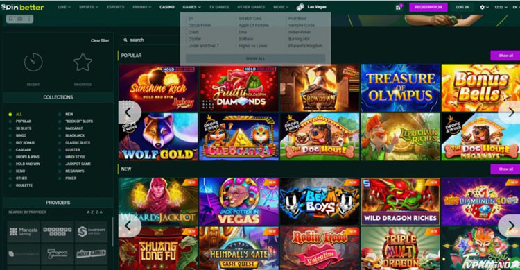 Widok aplikacji SpinBetter na telefonie — lobby i kategorie