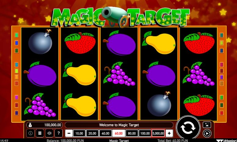 Zrzut ekranu przedstawiający grę Magic Target na smartfonie